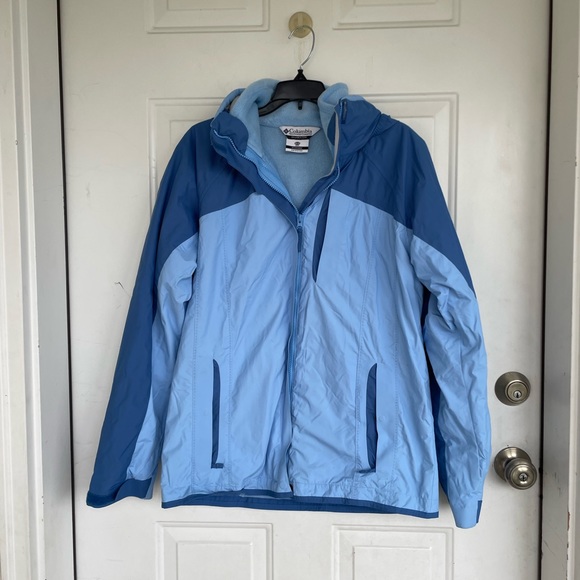 Columbia Other - Columbia Bugaboo Youth Coat Jacket Size 18/20 Hooded Blue Colorblock Omni-Tech